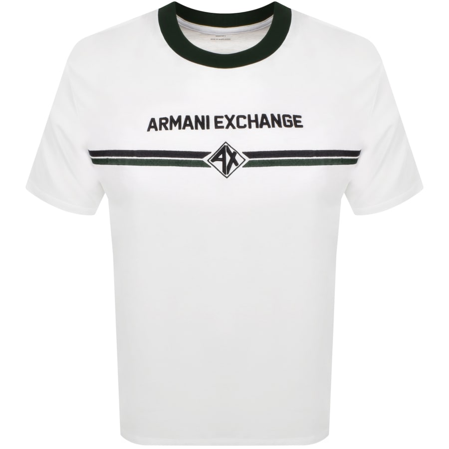 関税込 A/X ARMANI EXCHANGE ロゴ刺繍 Tシャツ Armani Exchange Logo T Shirt White | Mainline Menswear